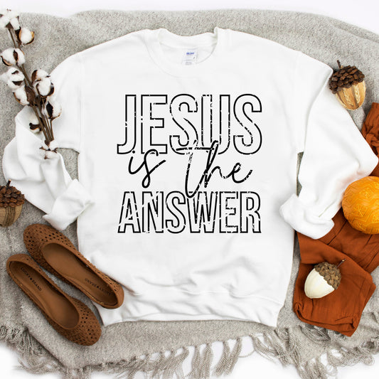 Jesus Is The Answer Block | Sweatshirt